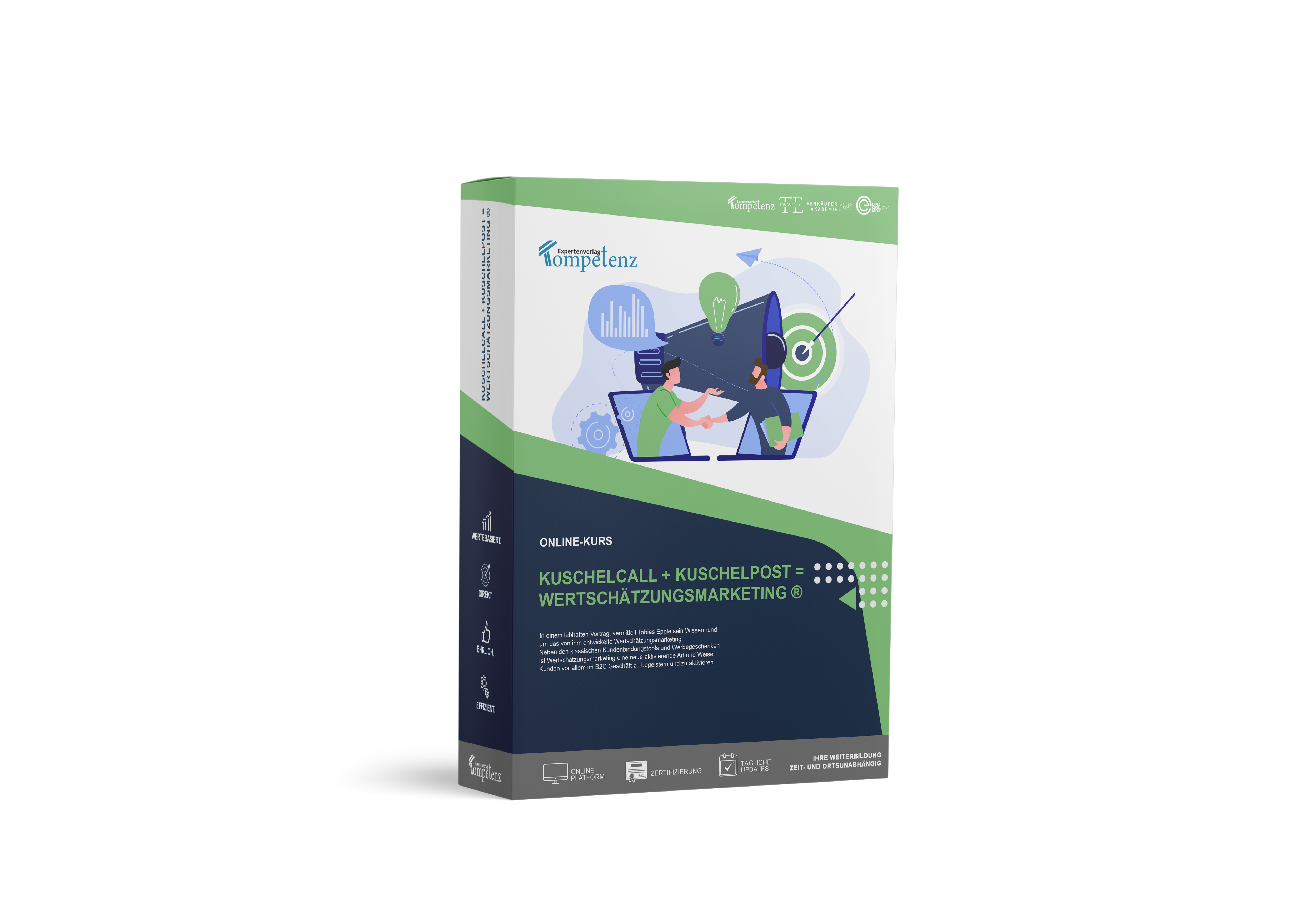 Mockup des Online-Kurses Wertsch&auml;tzungsmarketing